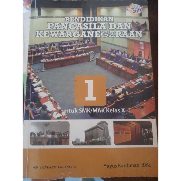 buku paket PKN kelas 10 SMK, Erlangga