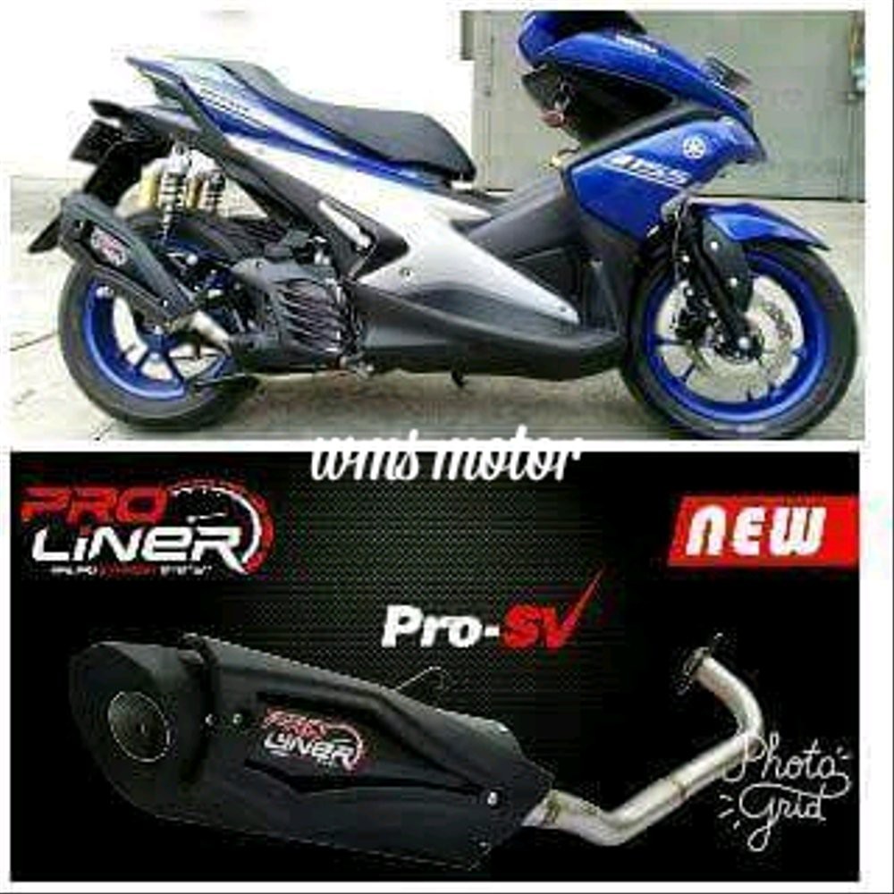 knalpot original proliner sv lexi-aerox 155-pcx new lokal bac 93