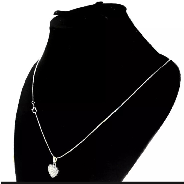 TERLARIS Kalung Liontin Wanita Anti Karat Dan Anti Luntur Rodium Terbaru Silver