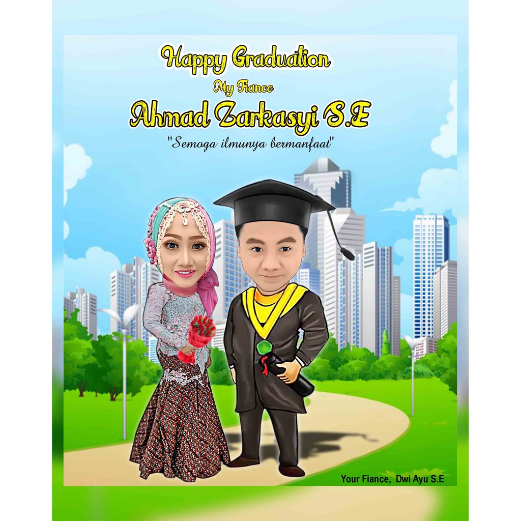  96 Gambar Desain  Foto  Wisuda Karikatur  Karitur