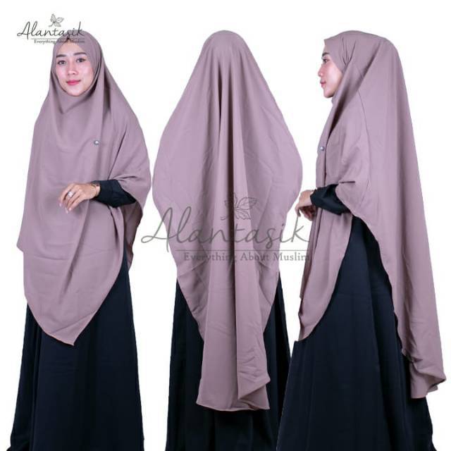 Alantasik - French Khimar XXL/ French Hijab XXL/ Jilbab syari jumbo/ Jilbab Wolfis Jumbo R.7