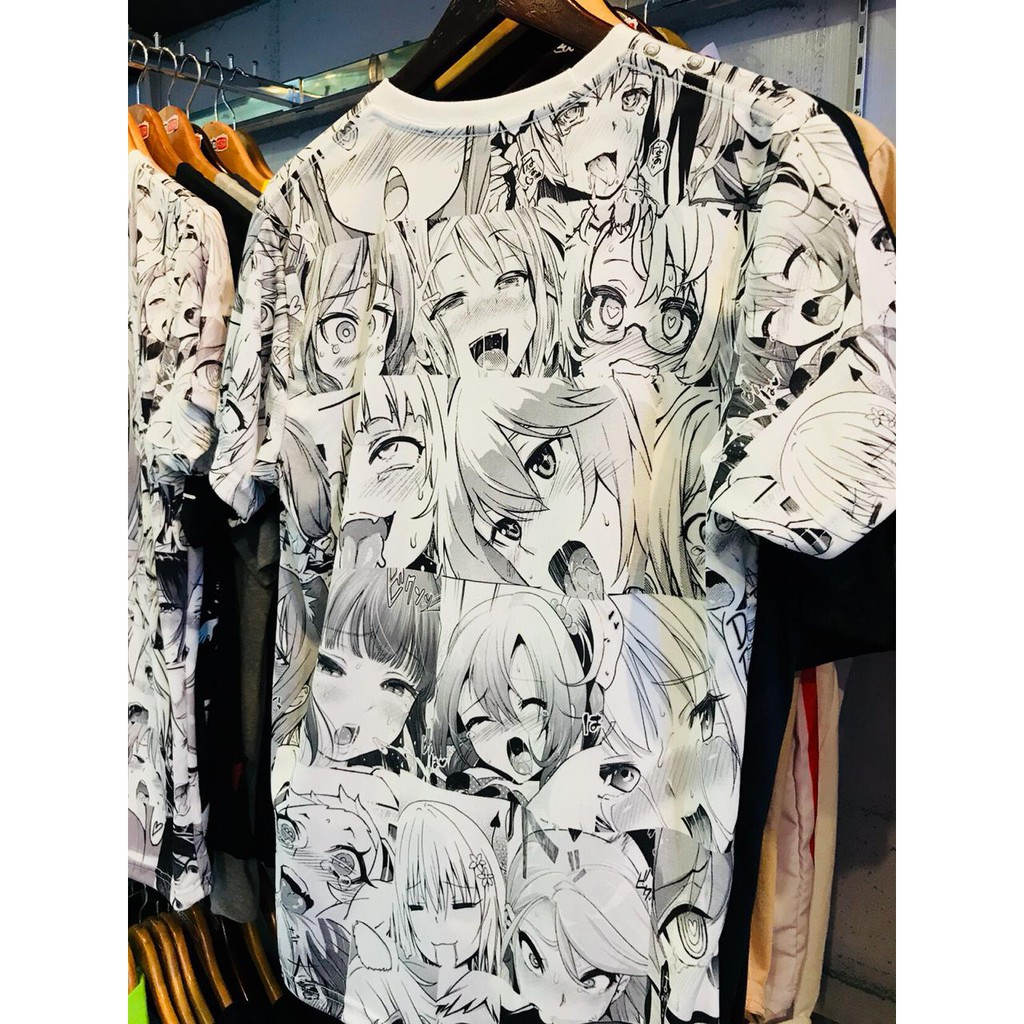 Kaos Ahegao Face Fullprint White