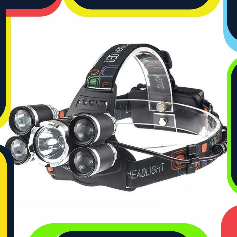 Bayar Ditempat TaffLED Headlamp Cree XM-L 1T6+4XPE 16000 Lumens - LDL5T