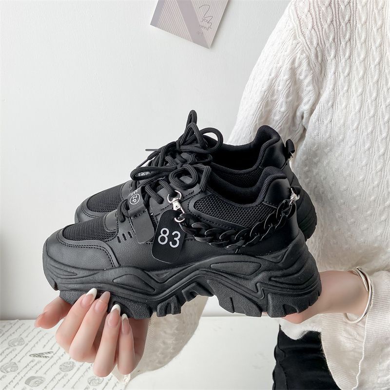 [GROSIR][COD] SEVEN_DAY SEPATU SNEAKERS PUTIH WANITA KOREA IMPORT SPORT SHOES HITAM H-921