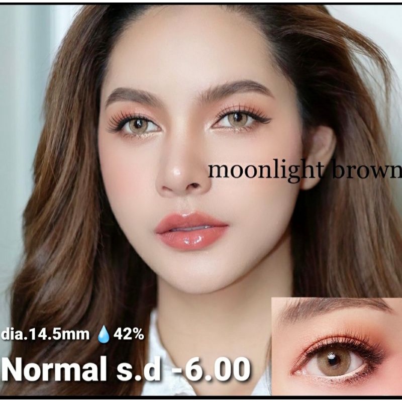 SOFTLENS MOONLIGHT GRAY BROWN NORMAL MINUS s.d -6.00