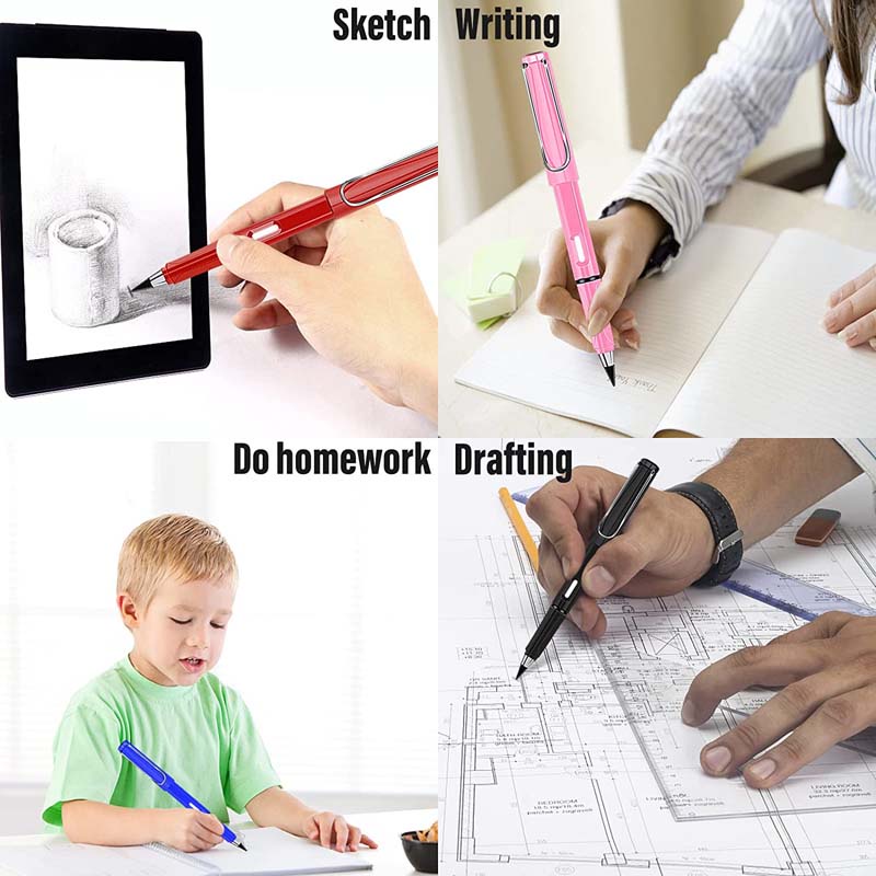 Pensil Gambar / Tulis Portable Bisa Dihapus Warna Acak