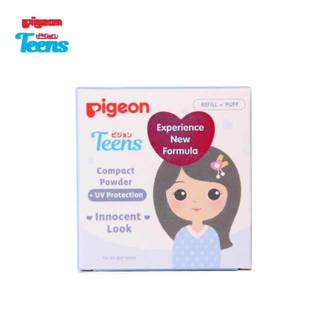 PIGEON Teens Refill Compact Powder + UV Protection 14Gr / Refill Bedak Padat Remaja