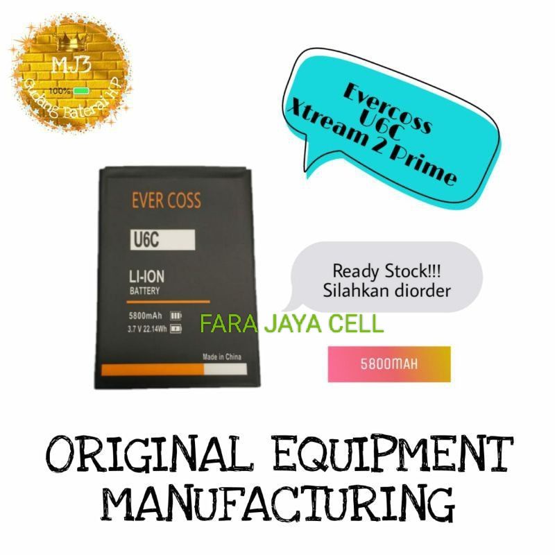 Baterai Original Evercross U6C Xtreme2 Prime Bisa Evercross M6/M6A/M60