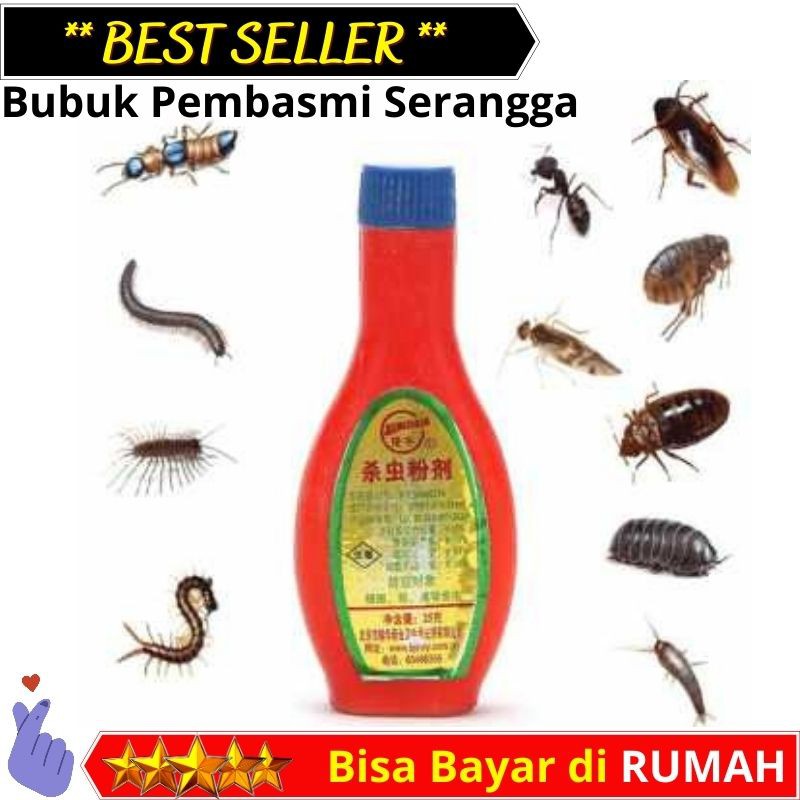 LONGHUA Bubuk Racun Pembasmi Ampuh Membunuh Serangga Kecoa Semut Kaki Seribu Lalat Serangga Kecil