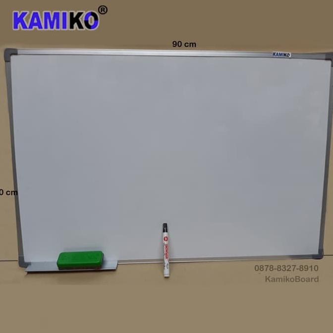 

Whiteboard Kamiko 60 x 90 cm Gantung - Spidol Hitam - Hapusan