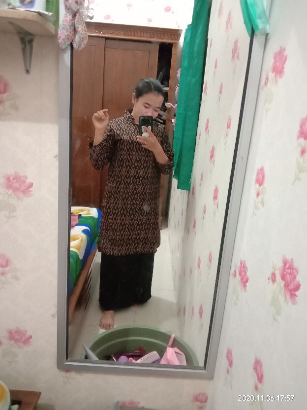 Bswart Batik Hrb026 Kenongo Hem Lawasan Sogan Lengan Panjang Padi Pekalongan M L Xl Batik Pria Murah