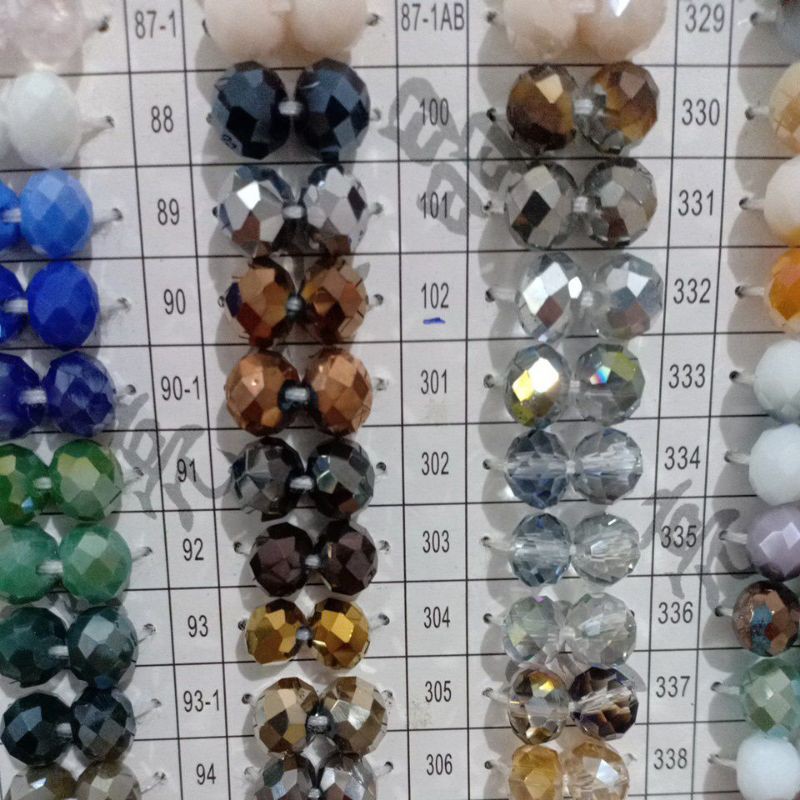 KRISTAL DIAMON CEKO PELANGI 4mm dan 6mm per string sample ke 2