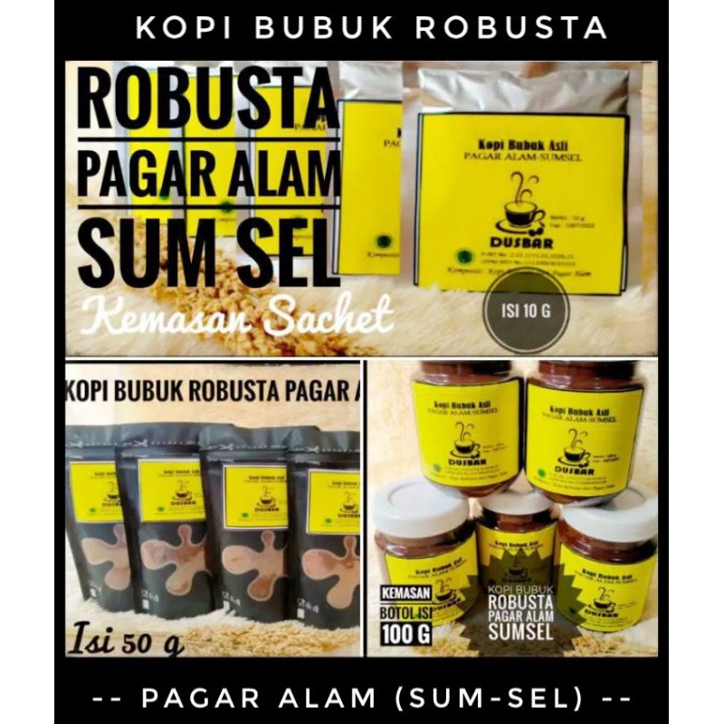 

Kopi Bubuk Halus Robusta Pagar Alam