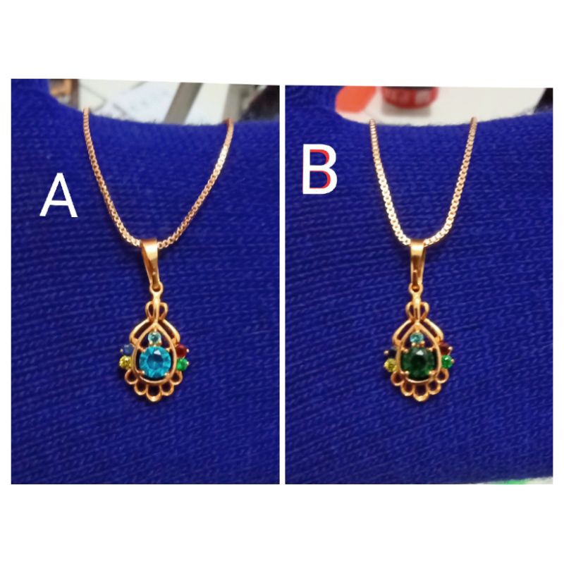 SPP33. Kalung xuping wanita lapis emas dgn mata zircon UK 45 cm itali