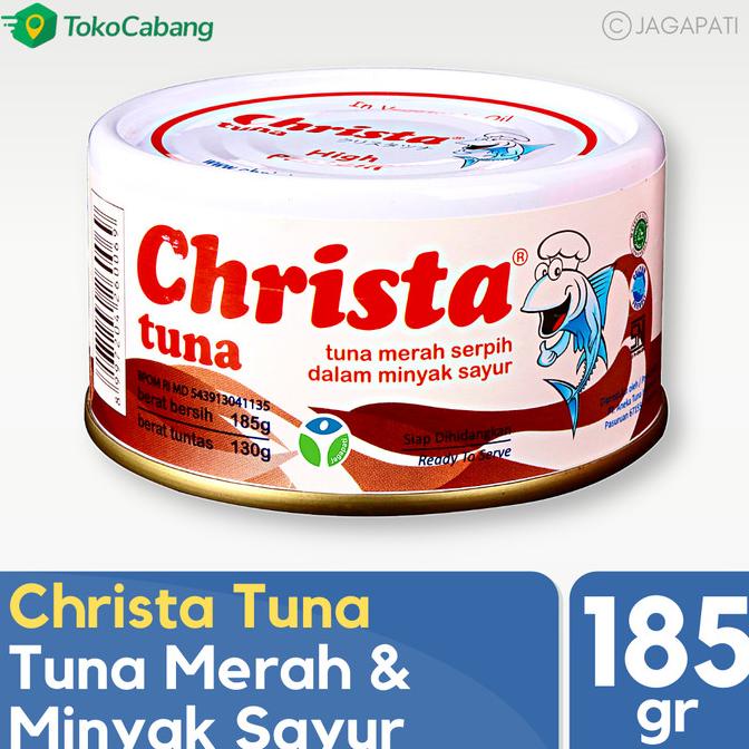 

Christa Tuna - Tuna Red Meat Flakes in Oil 185gr - Tuna Kaleng - Tuna