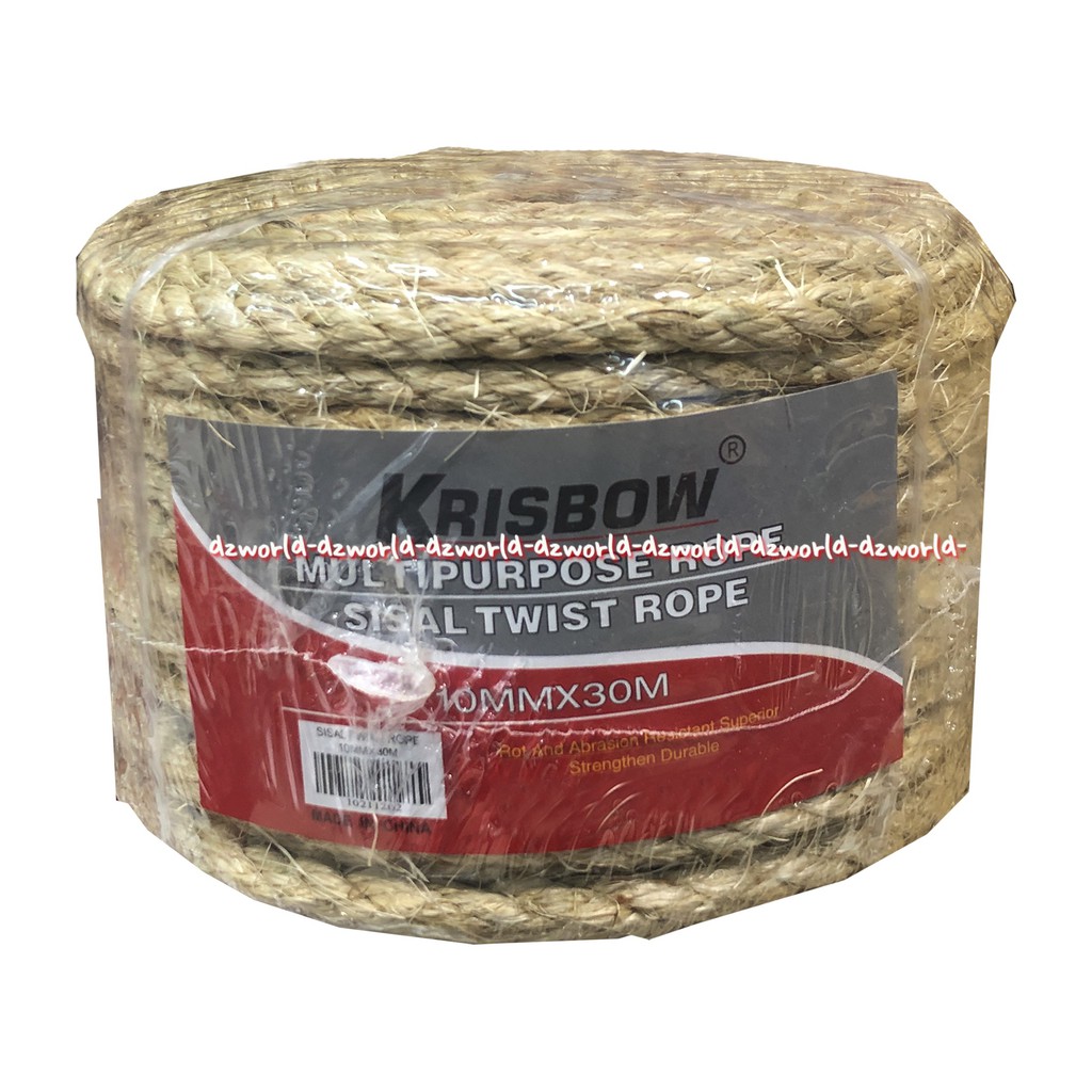 Krisbow Multipurpose Rope Sisal Twist Rope 30m Tali Tambang