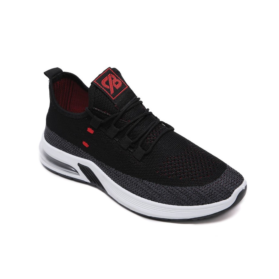 PVN Sepatu Sneakers Hitam Abu Pria 447