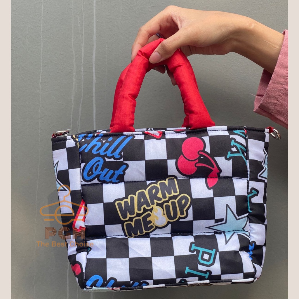 TERBARU!!! PUFFY BAG BITTY (FULL PRINTING) / TAS SELEMPANG WANITA MINI BISA COD