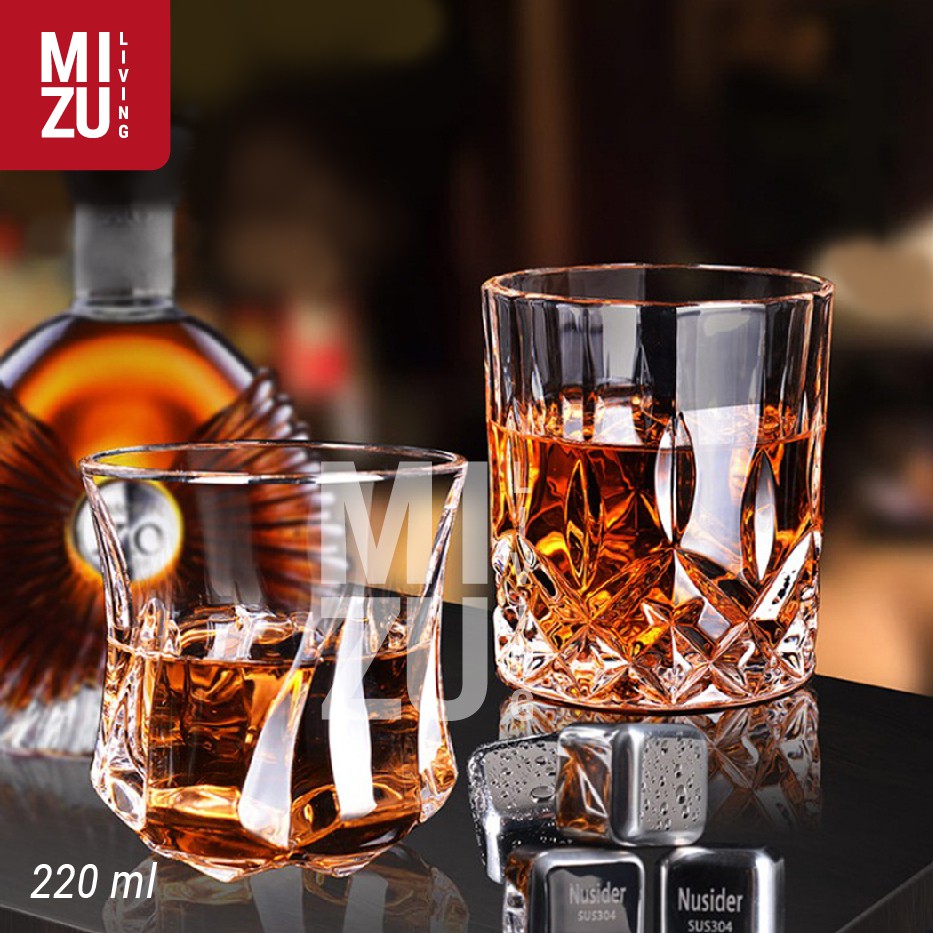 MIZU YAMAGARA Whiskey Glass Gelas Kaca Whisky On The Rocks Gelas Air Minum