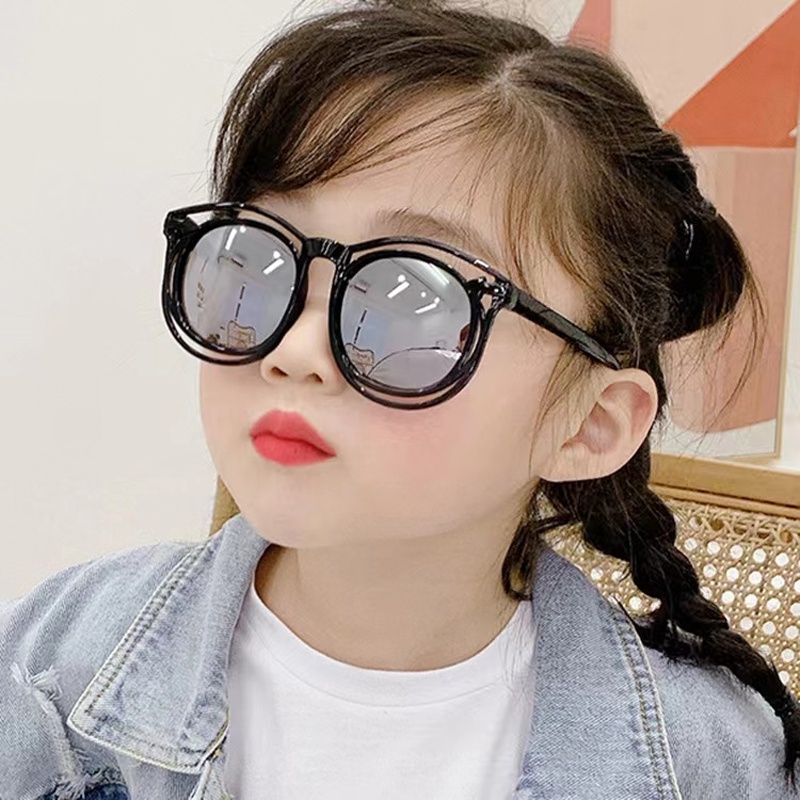 Kacamata Anak Fashion Kacamata Anak-anak High Quality Korea Retro kaca mata oval Warna Permen