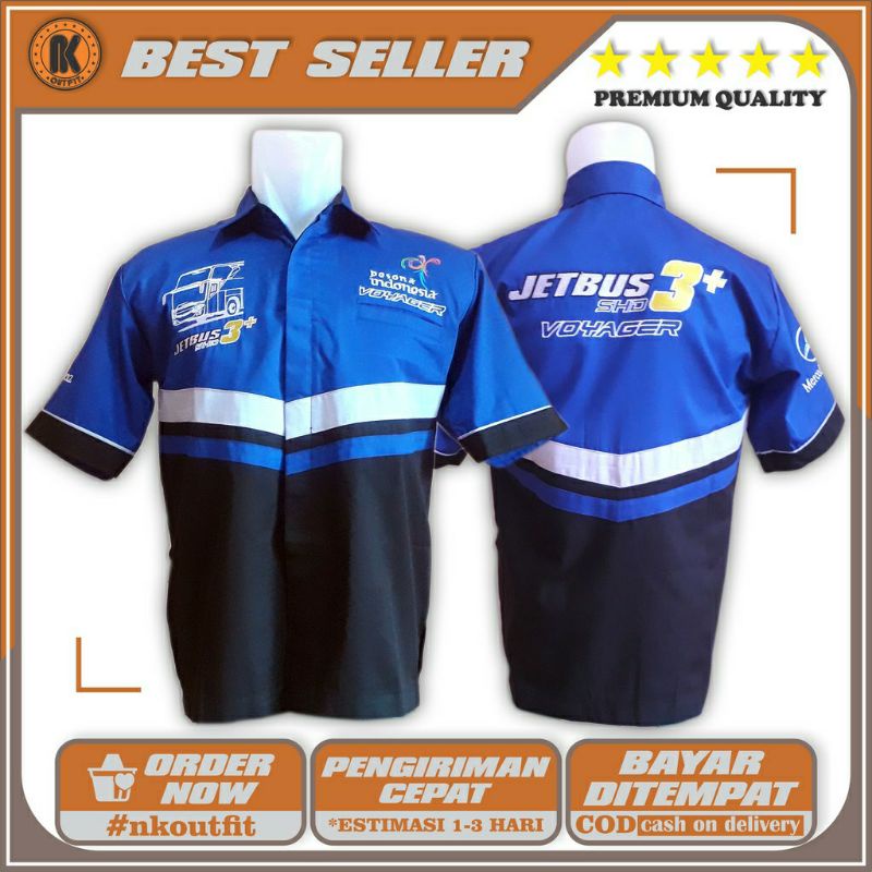 kemeja Bus Voyager Jetbus 3+ Bis Mania Baju Bus