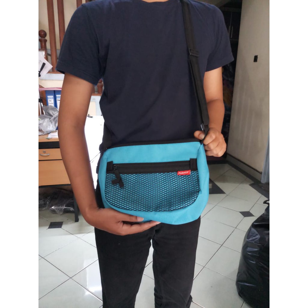Tas Selempang  Mini Jaring Distro Bayar Ditempat PUSHOP AUTHENTIC