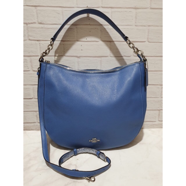 Tas coach elle hobo sky blue original bag