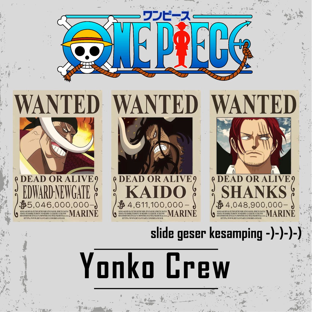 Poster Bounty One Piece Yonkou