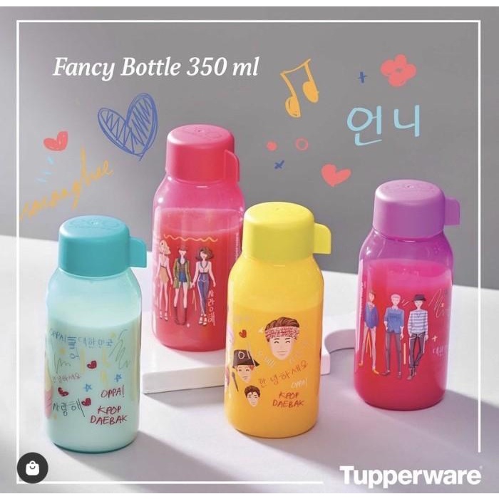 [ BARANG ASLI 100% ] Tupperware botol minum Fancy bottle ukuran 350ml 1 pc [A09] TERMURAH