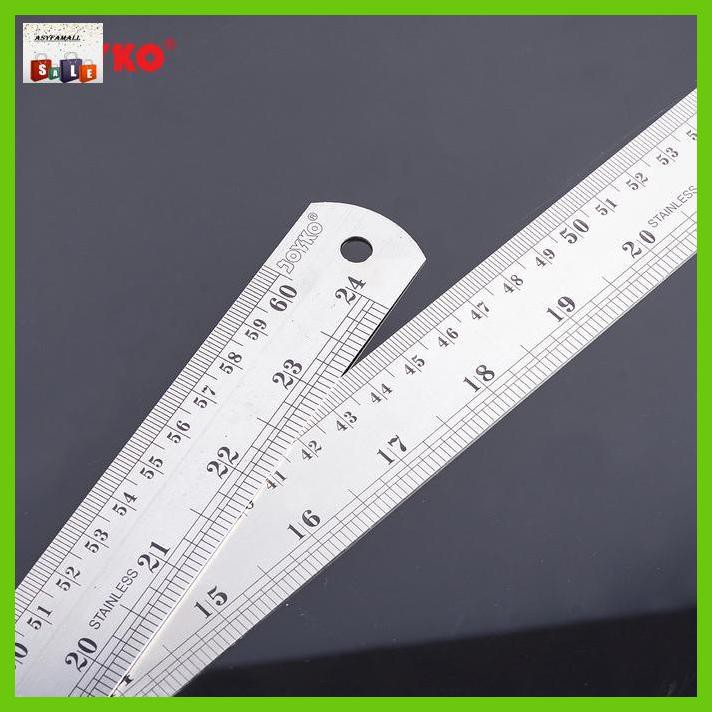 

Silutala- Stainless Steel Ruler Penggaris Besi Joyko Rl-St60 60 Cm -Ori.