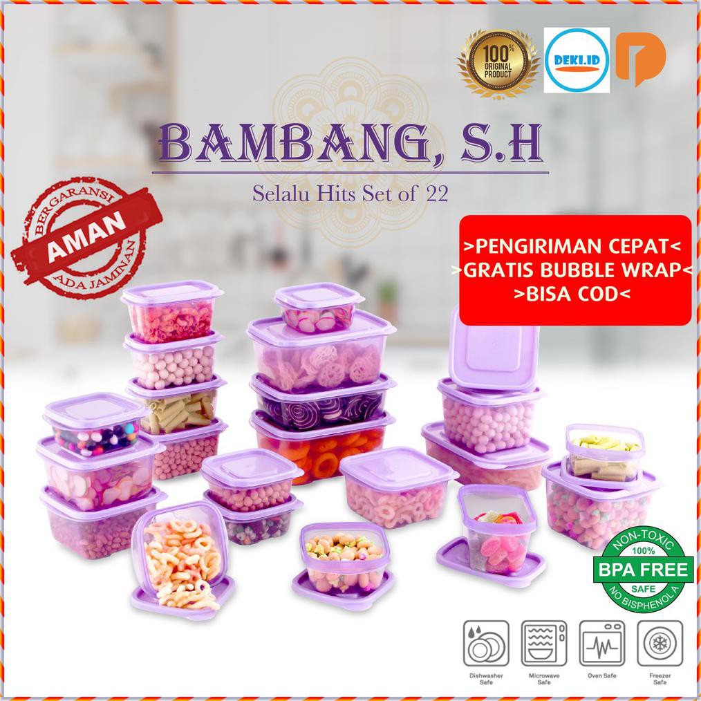 {BISA COD} Toples Kulkas Bambang Azumi ISO SH Food Container Set Premium Kotak Tempat Penyimpan