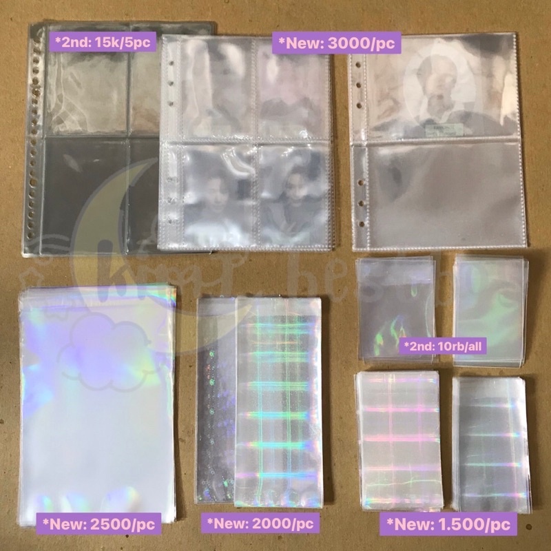 Pocket Sleeve / Inner Sleeve 4p 2p Bantex and Sleeve Holo Photocard Pc Postcard Hologram Abstract Li