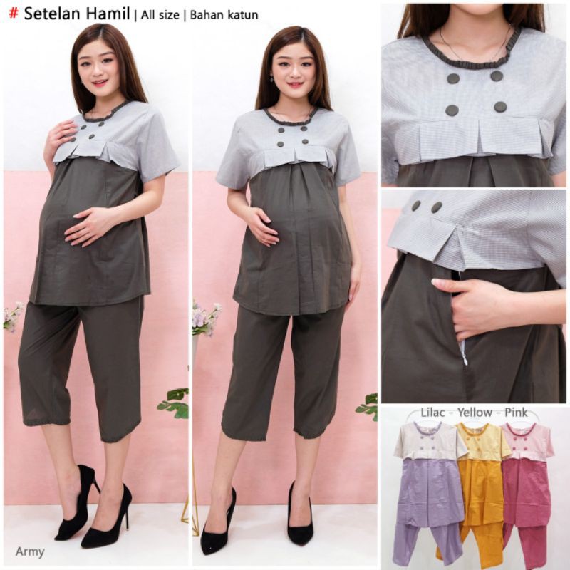 SETELAN IBU HAMIL MENYUSUI/PAKAIAN HAMIL/BAJU KANTOR IBU HAMIL
