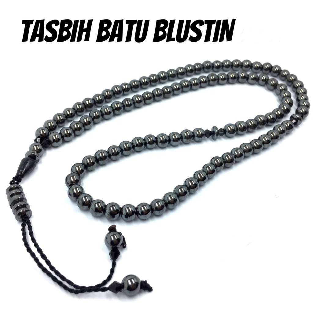 Tasbih Blustine Bulat 99 butir  Tasbih Tasbeh Batu Kesehatan Blustine