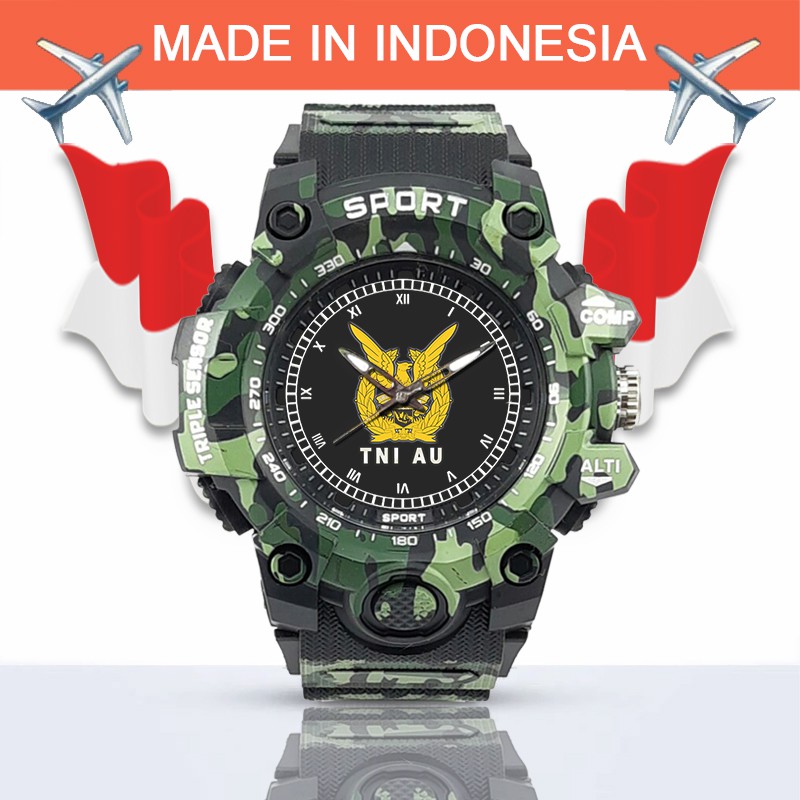 (SPECIAL EDITION) JAM TANGAN LOGO TNI-AU WATER RESISTANT NO.4