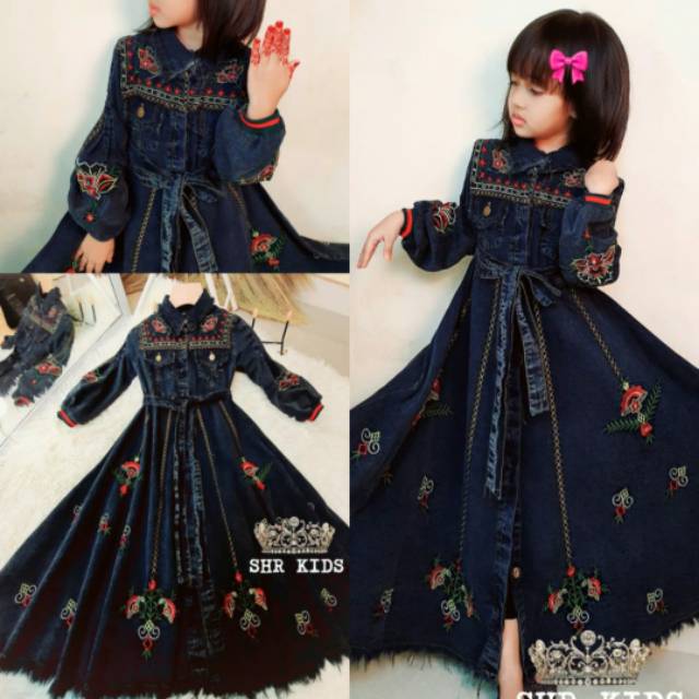 Maxi anak jeans black SHR
