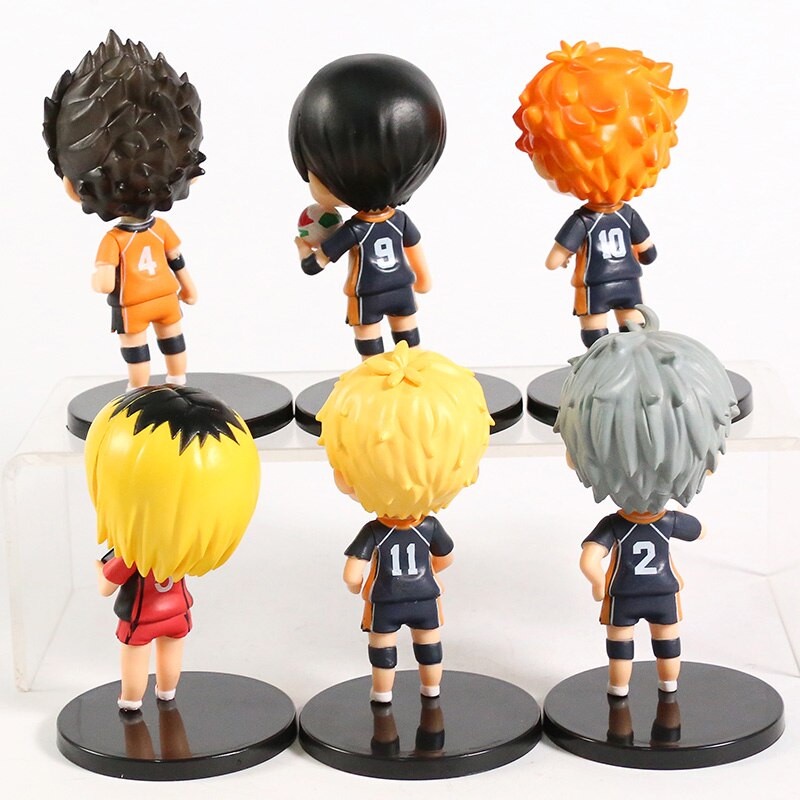 Figure Anime Figure Haikyuu Volley set 6 pcs Kageyama Hinata Sugawara Haiba