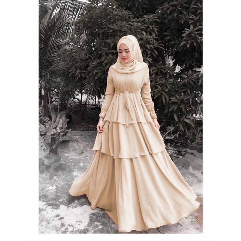 2WARNA ZR- Maxi diana / Gamis wanita kekinian / gamis wanita Murah