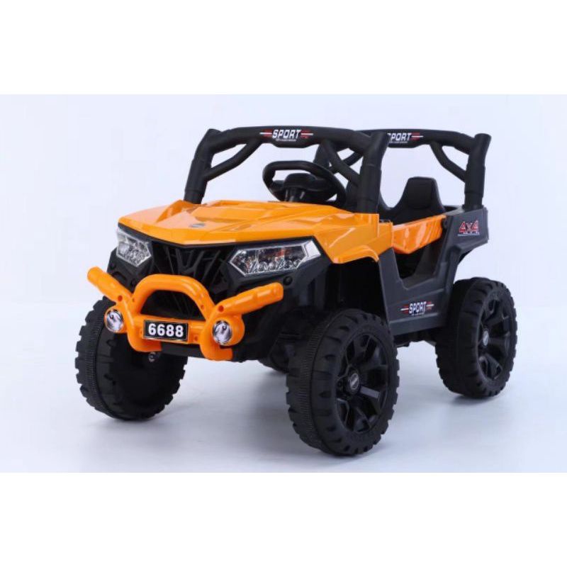 MOBILAN AKI YUKITA 6688 BAN KARET ( EVA ) JEEP RAFT 12VOLT~ MOBILAN MAINAN ANAK~MOBIL AKI ANAK