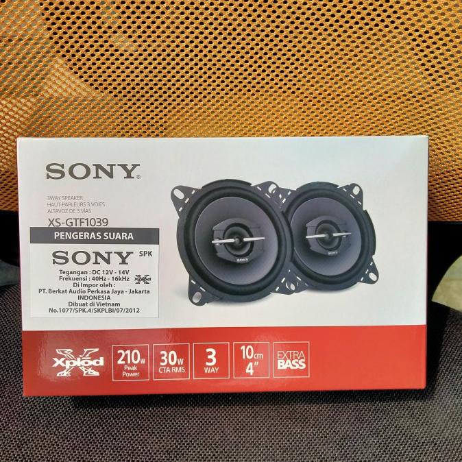 Speaker Coaxial Mobil Ukuran 4 Inch Sony Xs Gtf 1039 Resmi