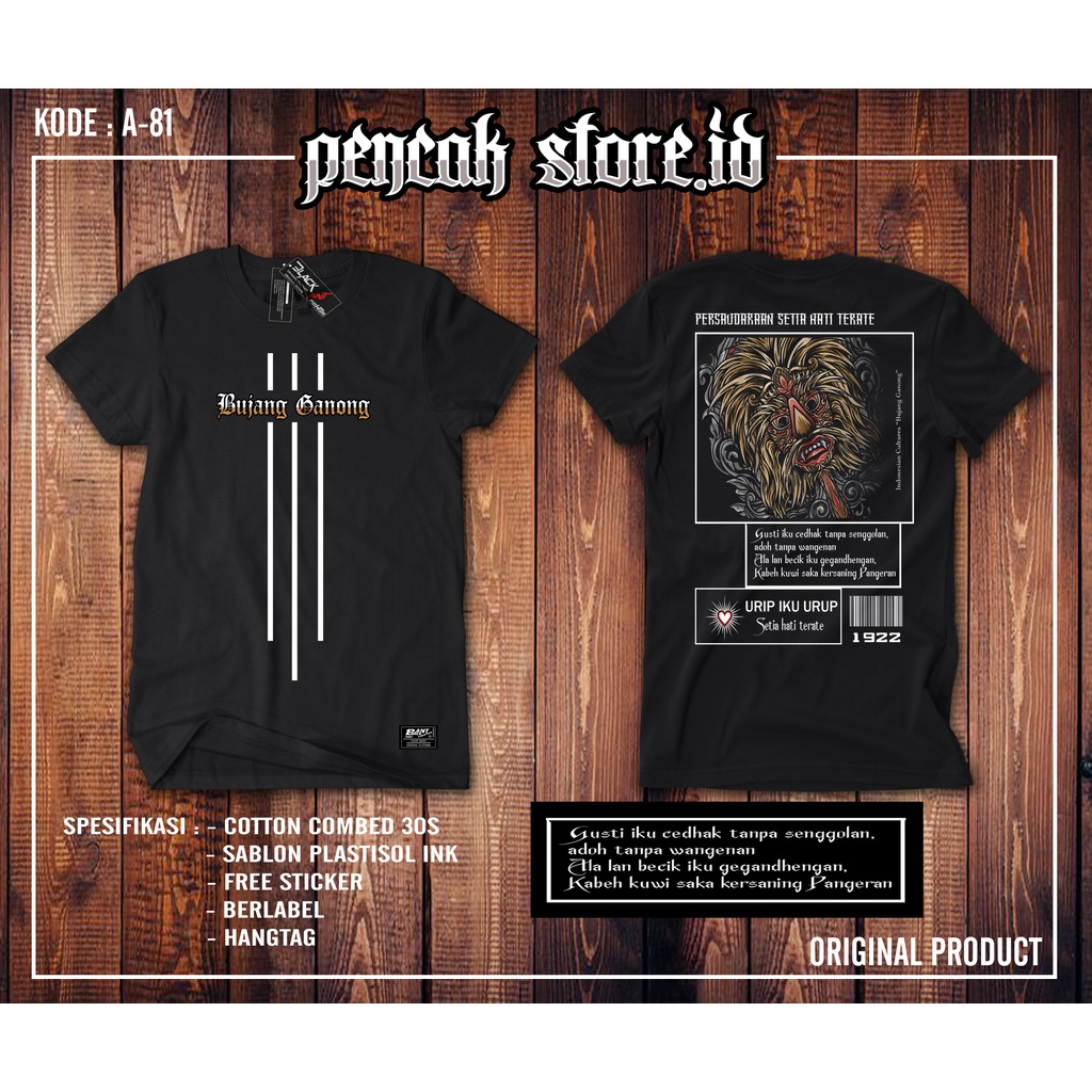 Kaos PSHT BUJANG GANONG original free sticker kaos murah distro