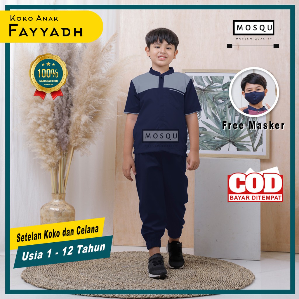 Koko Set Setelan Koko Anak Bahan Toyobo Premium Model Fayyadh Original by Mosqu