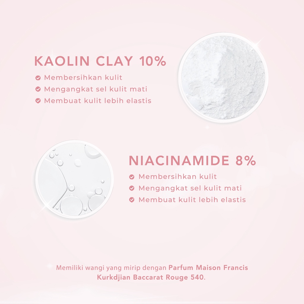 Grace and Glow 4in1 Series - Mengurangi strecthmark (sabun mandi + serum bada + deodorant serum + clay mask body scrub)