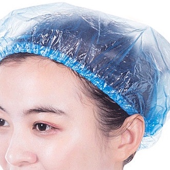 Shower cap disposable / penutup kepala bahan seperti kain kapas