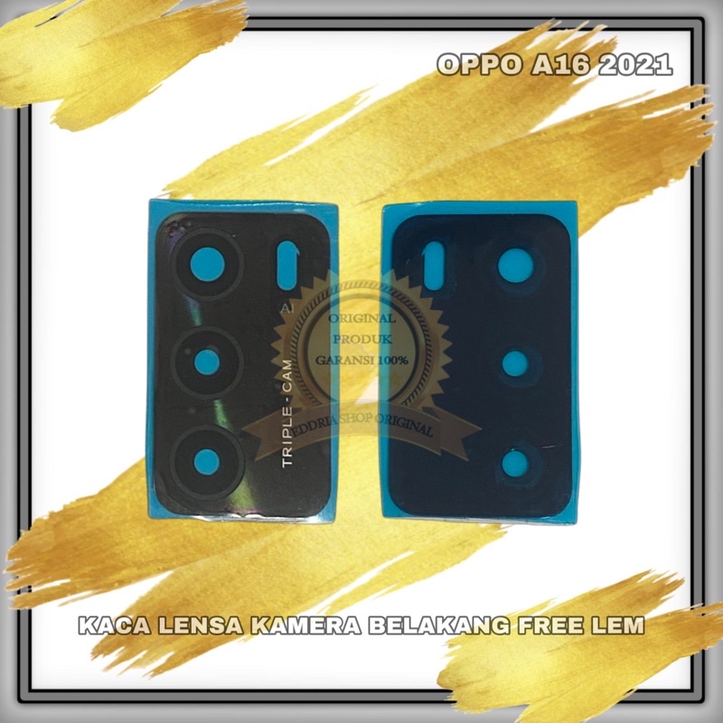 KACA LENSA KAMERA BELAKANG OPPO A16 2021 FREE LEM ORIGINAL