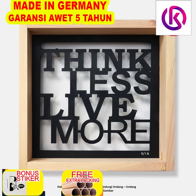 

Promo Hiasan Dinding Kayu - Think Less 30 x 30 - Vintage Wall Decoration
