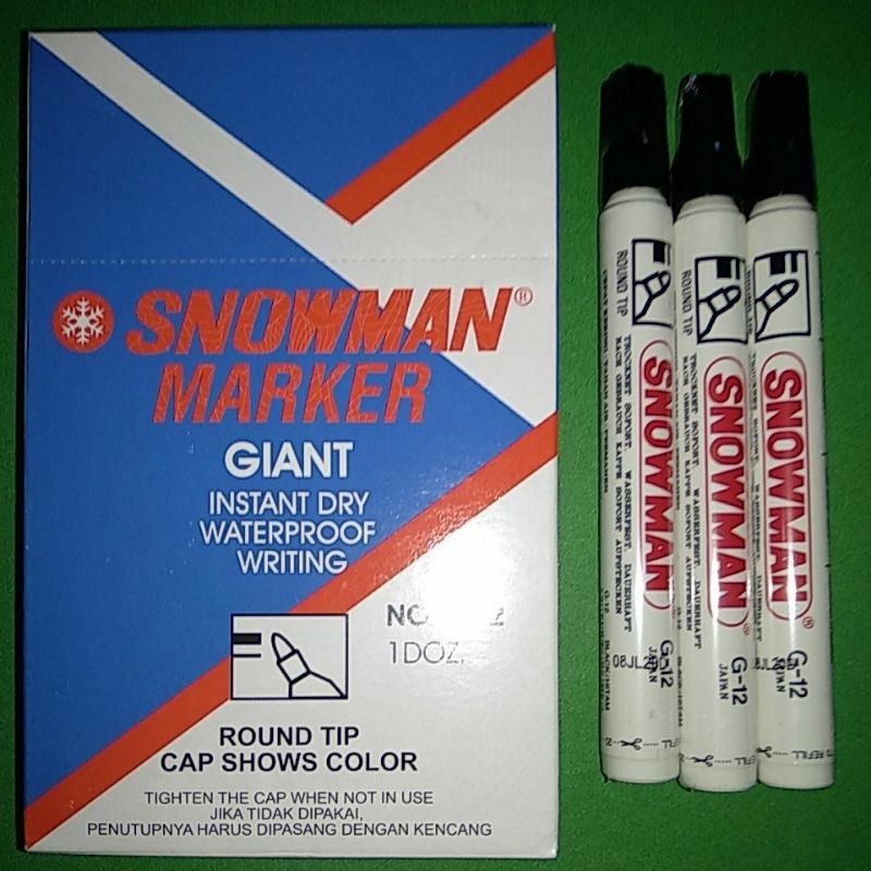 

Spidol Snowman Permanent Marker NO.G-12 Black
