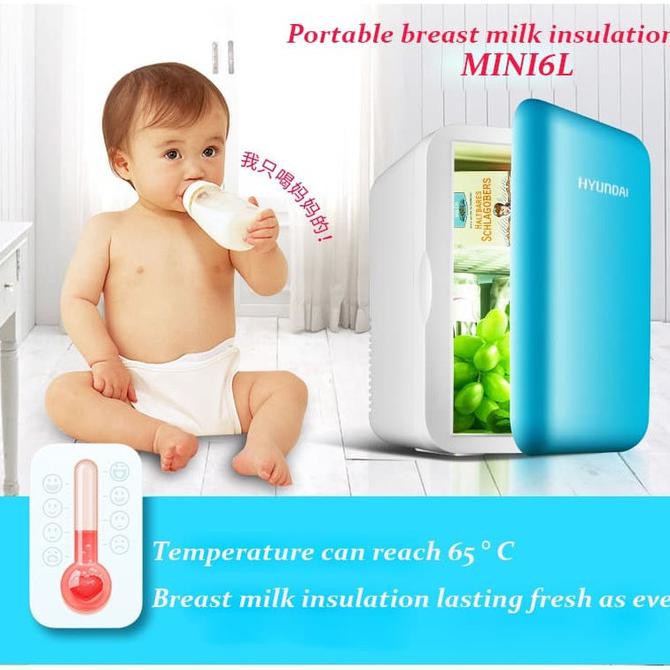 Car Refrigerator 6L Kulkas Mobil Mini ASI Fridge Hot Cold Portable