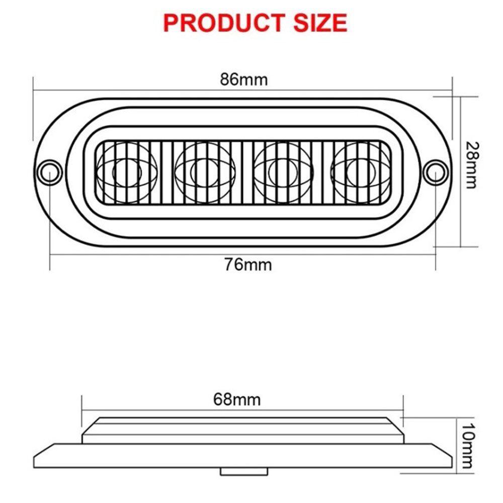 Lanfy Lampu Mobil Perahu Tahan Lama Kualitas Tinggi12/24V Lampu Peringatan Truk Trailer Sumber Cahaya Mobil Lampu LED