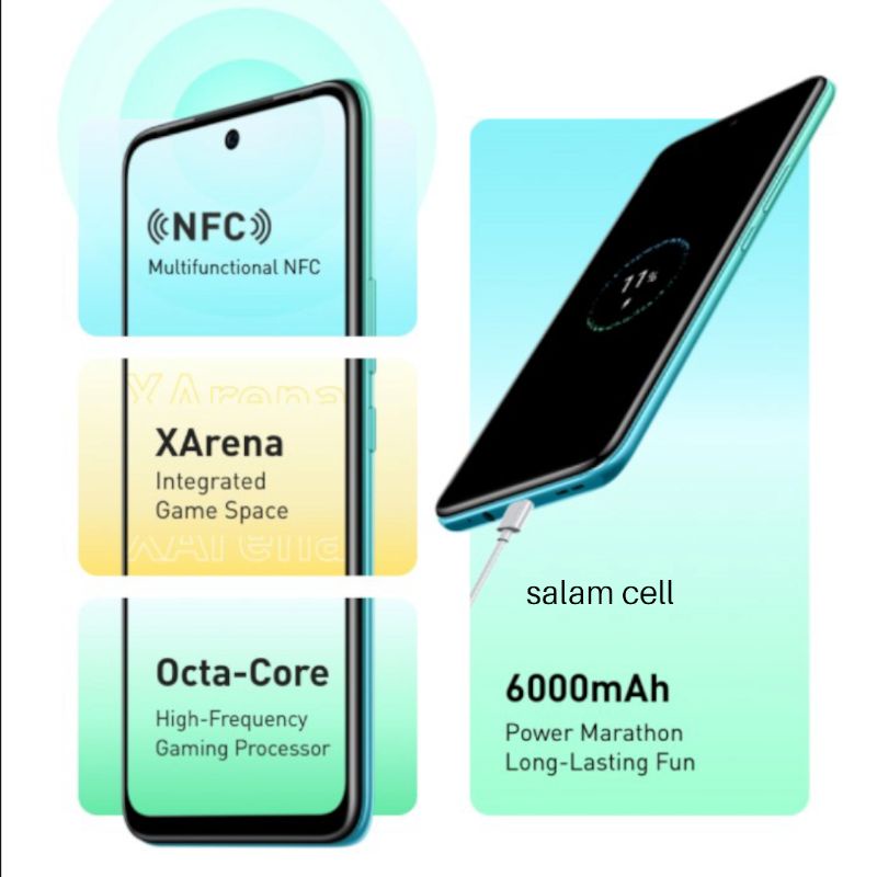 Infinix Hot 50i Ram 6+6/128GB Helio G81 120Hz 6.7&quot;Inch Puch Hole Original Garansi Resmi